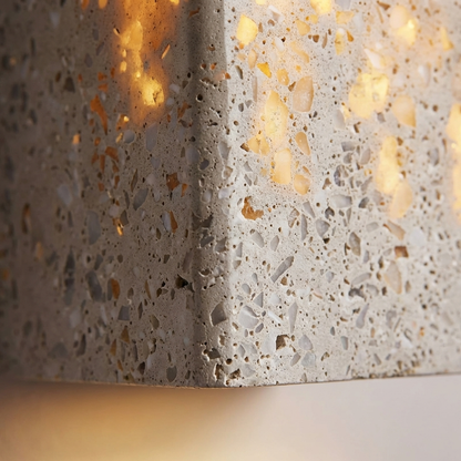Contemporary Travertine Stone Rectangular Wall Light LED 1-Light