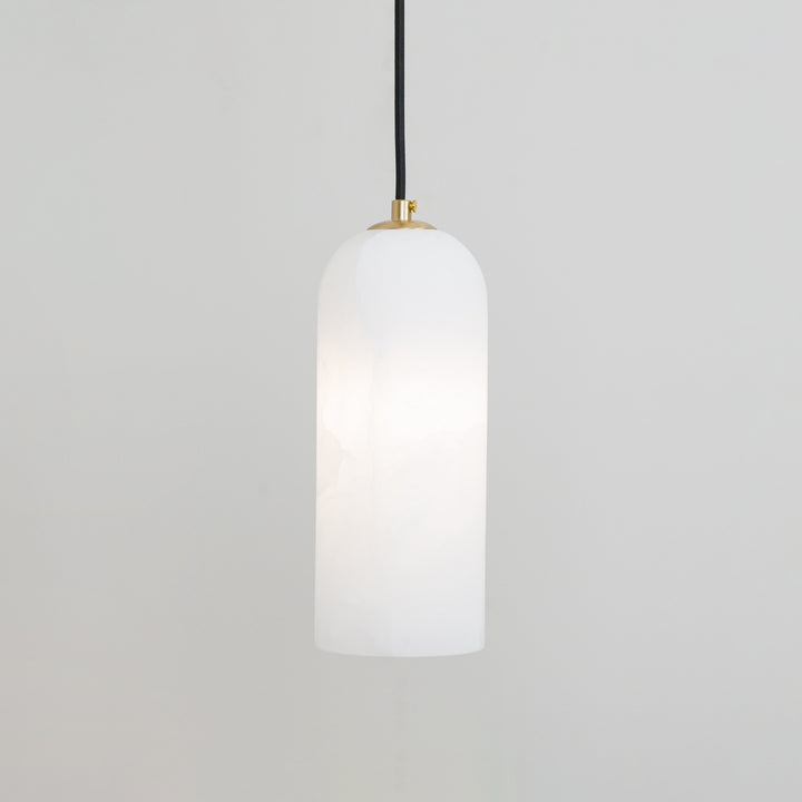 Contemporary Alabaster Single-Drop Design Pendant Light 1-Light