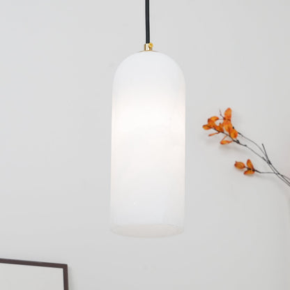 Contemporary Alabaster Single-Drop Design Pendant Light 1-Light
