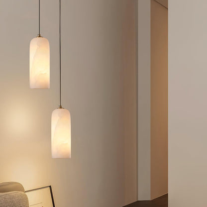 Contemporary Alabaster Single-Drop Design Pendant Light 1-Light