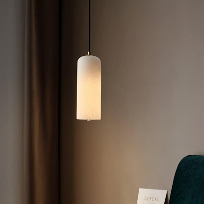 Contemporary Alabaster Single-Drop Design Pendant Light 1-Light