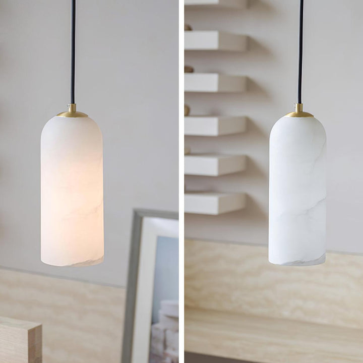 Contemporary Alabaster Single-Drop Design Pendant Light 1-Light