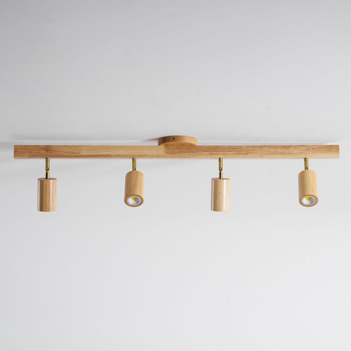 Japanese Wooden Adjustable LED Spotlight 1-Light