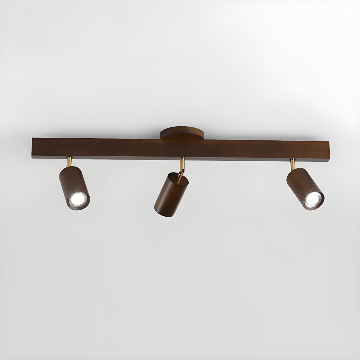 Japanese Wooden Adjustable LED Spotlight 1-Light