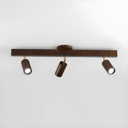 Japanese Wooden Adjustable LED Spotlight 1-Light
