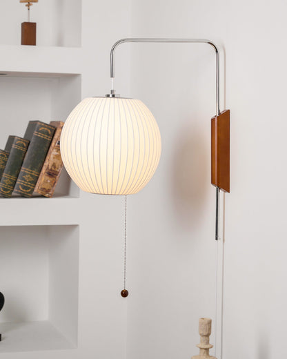 Contemporary Polymer Pull Chain Wall Light 1-Light