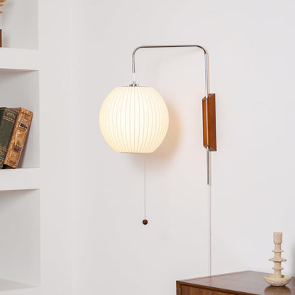 Contemporary Polymer Pull Chain Wall Light 1-Light