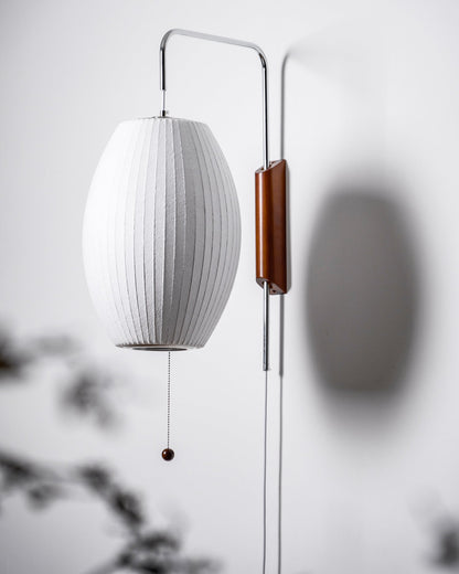 Contemporary Polymer Pull Chain Wall Light 1-Light