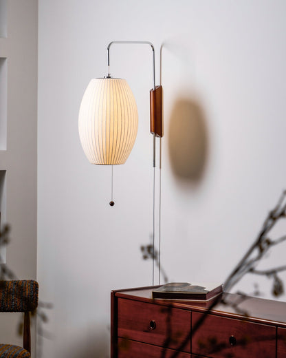 Contemporary Polymer Pull Chain Wall Light 1-Light
