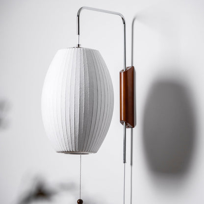 Contemporary Polymer Pull Chain Wall Light 1-Light