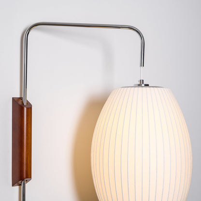 Contemporary Polymer Pull Chain Wall Light 1-Light
