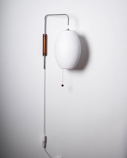 Contemporary Polymer Pull Chain Wall Light 1-Light