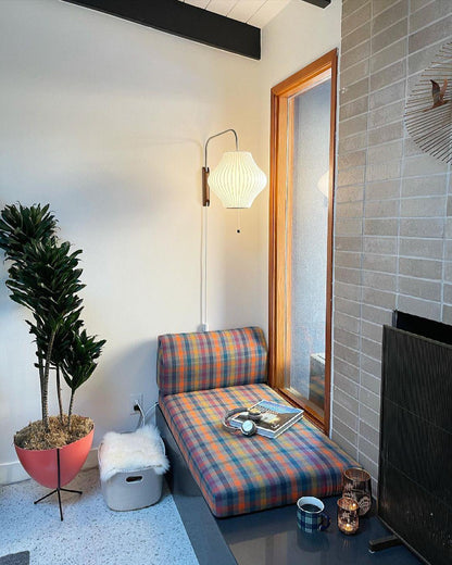 Contemporary Polymer Pull Chain Wall Light 1-Light