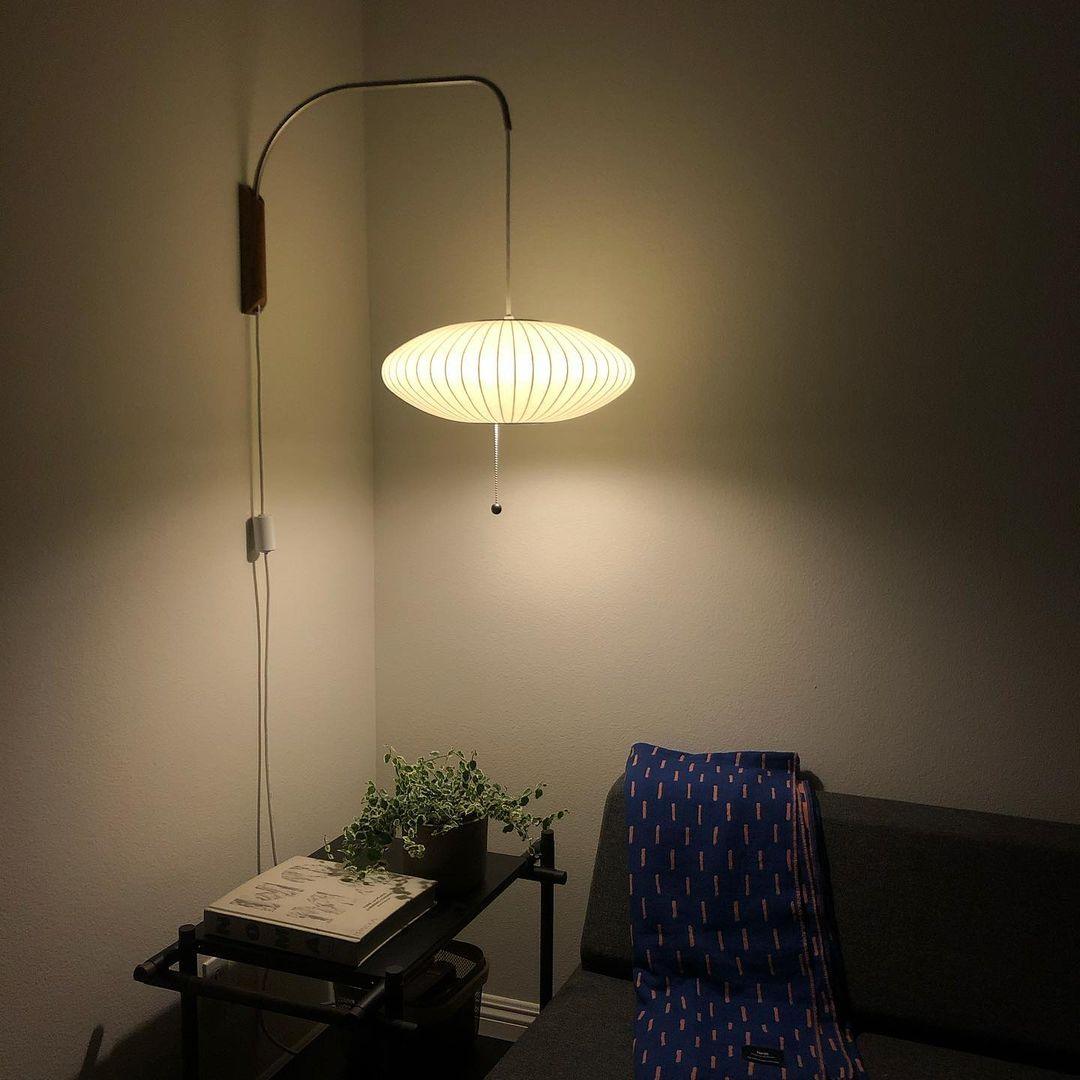 Contemporary Polymer Pull Chain Wall Light 1-Light