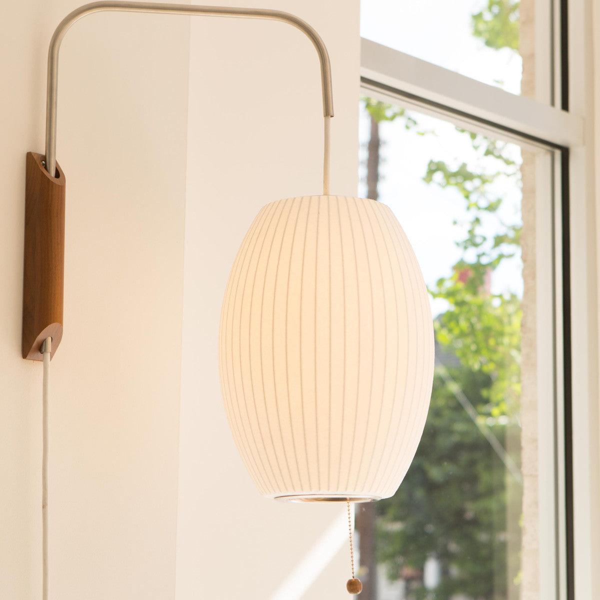 Contemporary Polymer Pull Chain Wall Light 1-Light
