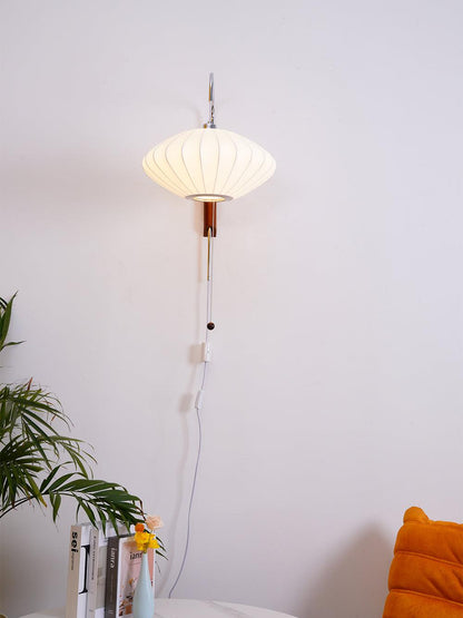 Contemporary Polymer Pull Chain Wall Light 1-Light