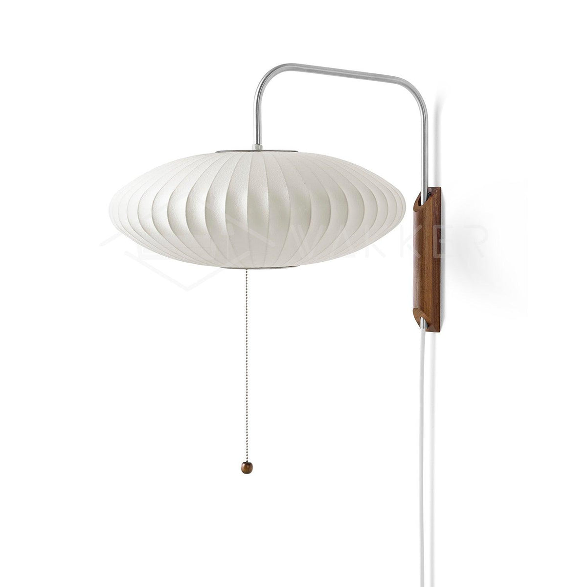 Contemporary Polymer Pull Chain Wall Light 1-Light