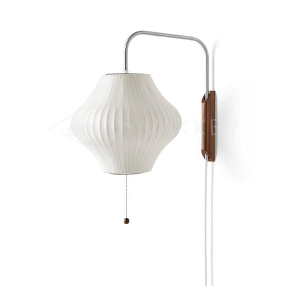 Contemporary Polymer Pull Chain Wall Light 1-Light
