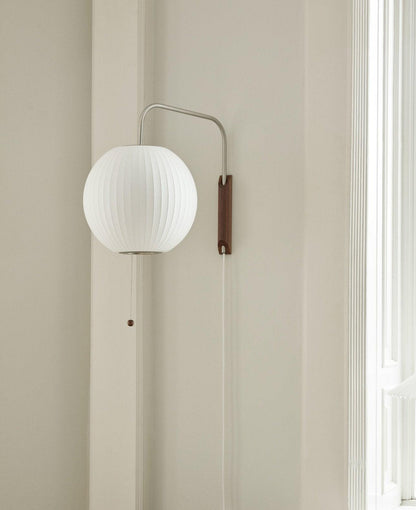 Contemporary Polymer Pull Chain Wall Light 1-Light