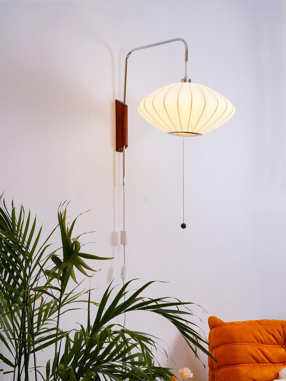 Contemporary Polymer Pull Chain Wall Light 1-Light