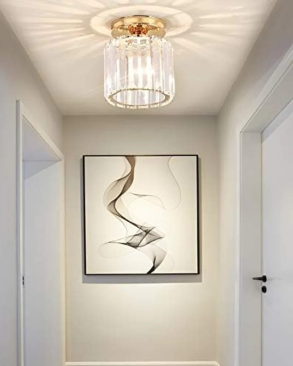 Contemporary Glass Square Ceiling Light 1-Light