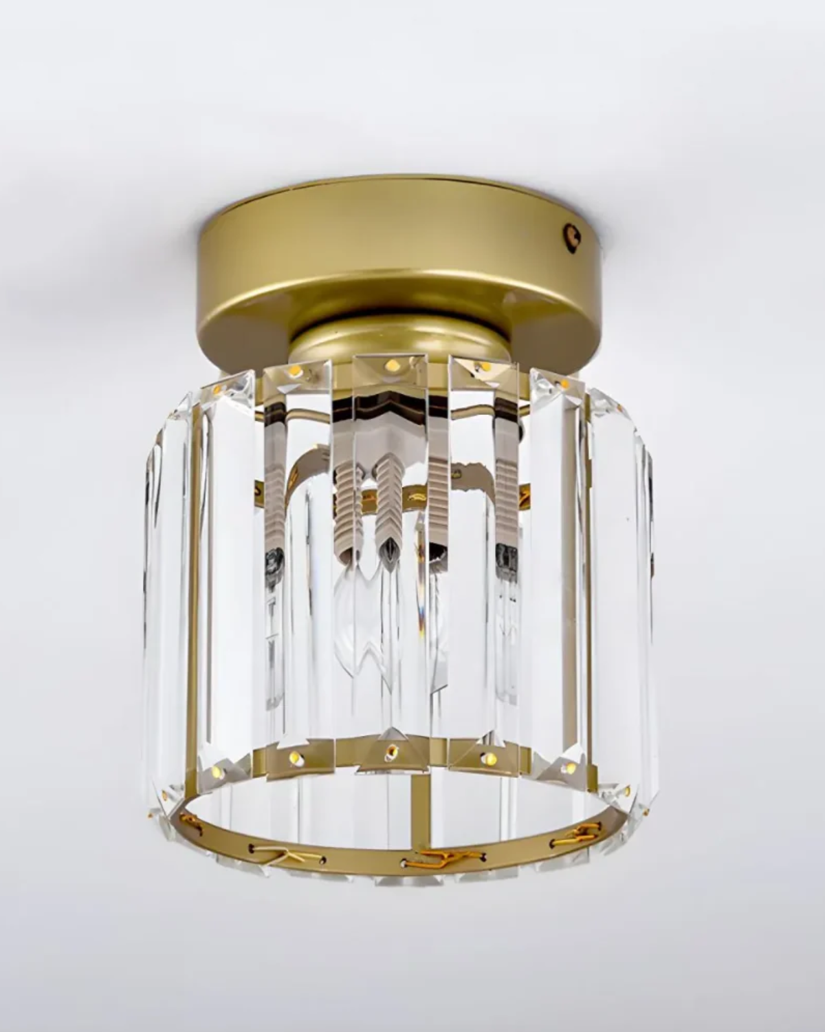 Contemporary Glass Square Ceiling Light 1-Light