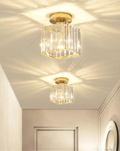 Contemporary Glass Square Ceiling Light 1-Light