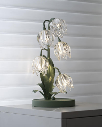 Contemporary Glass Multi-Light Stem Table Lamp 1-Light