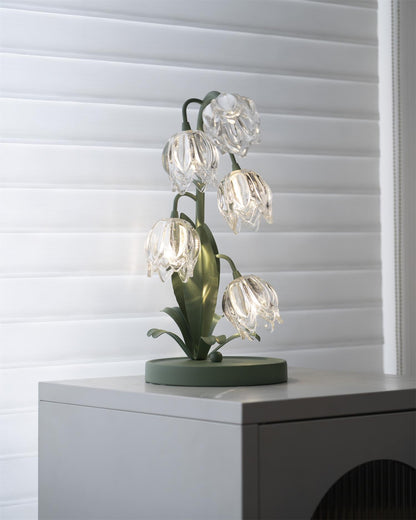 Contemporary Glass Multi-Light Stem Table Lamp 1-Light