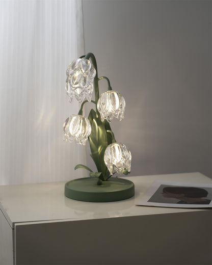 Contemporary Glass Multi-Light Stem Table Lamp 1-Light