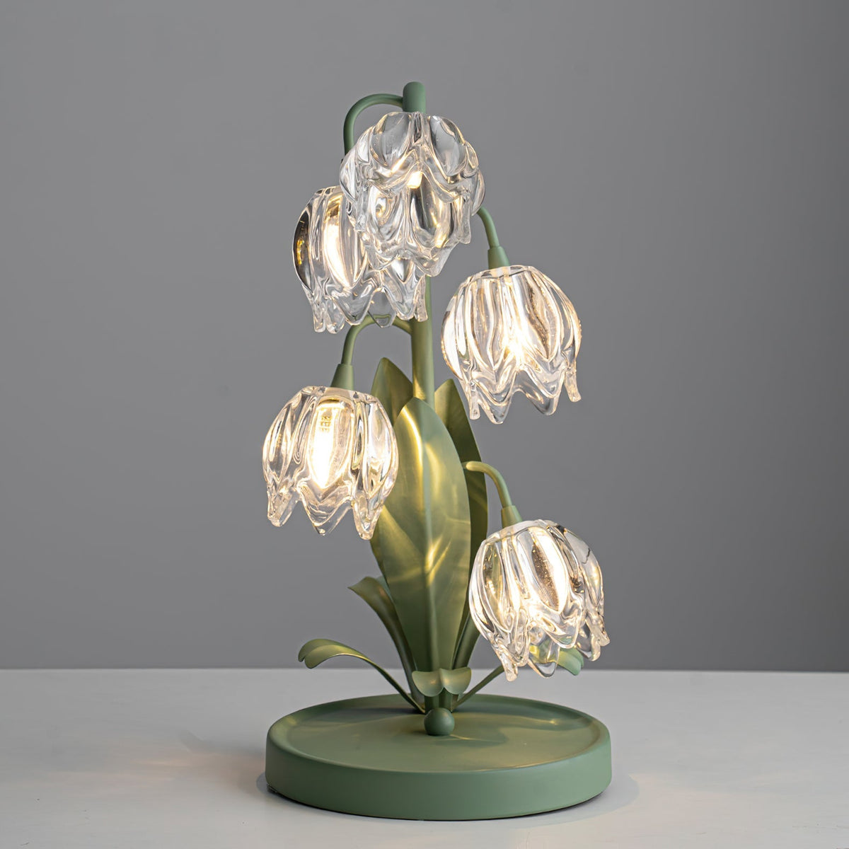 Contemporary Glass Multi-Light Stem Table Lamp 1-Light