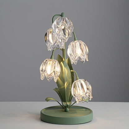 Contemporary Glass Multi-Light Stem Table Lamp 1-Light