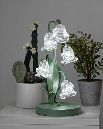 Contemporary Glass Multi-Light Stem Table Lamp 1-Light