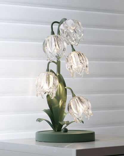 Contemporary Glass Multi-Light Stem Table Lamp 1-Light