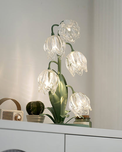 Contemporary Glass Multi-Light Stem Table Lamp 1-Light