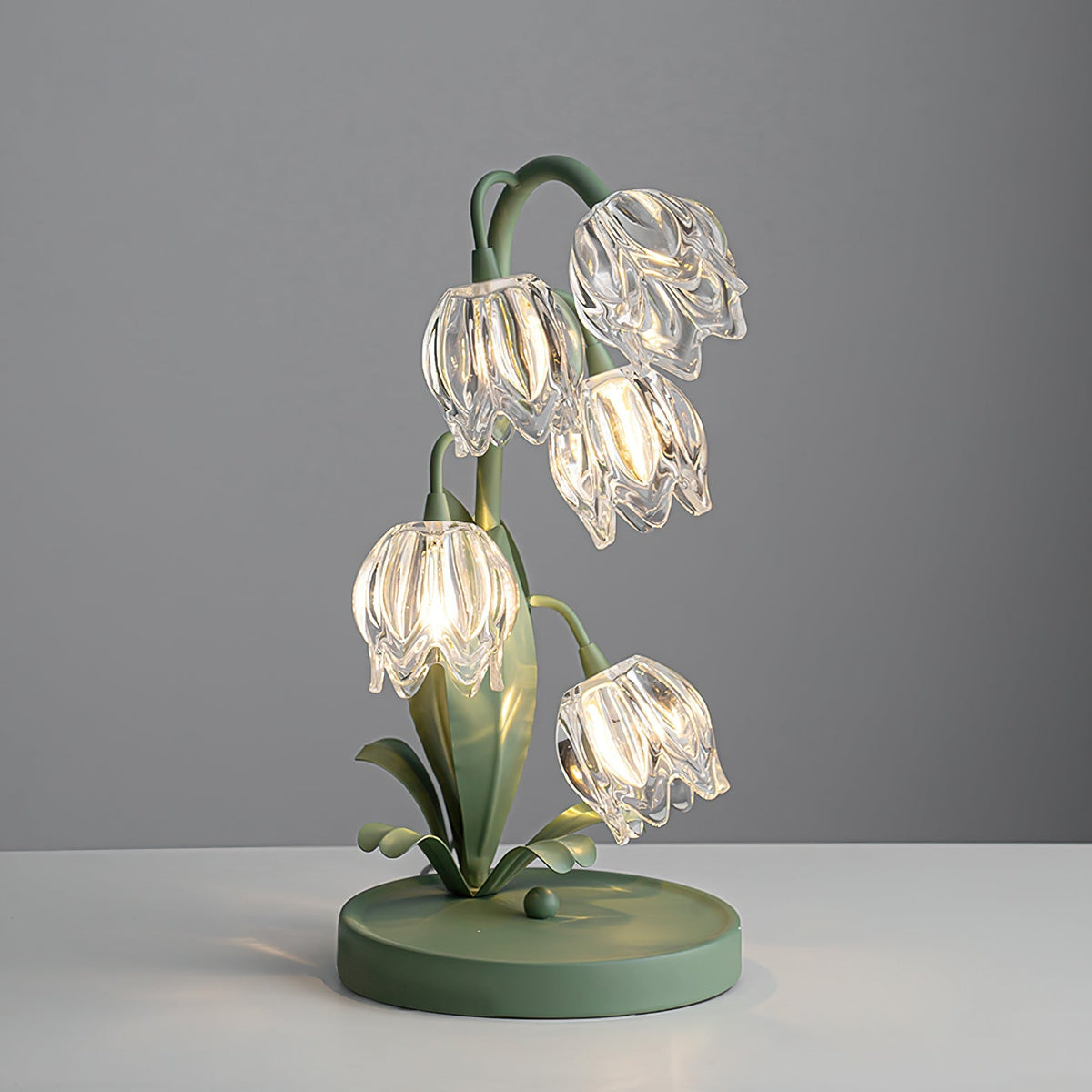 Contemporary Glass Multi-Light Stem Table Lamp 1-Light