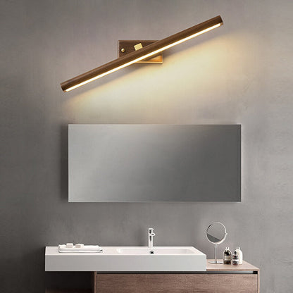 Nordic Walnut Cylinder LED Wall Sconce Lamp 1-Light