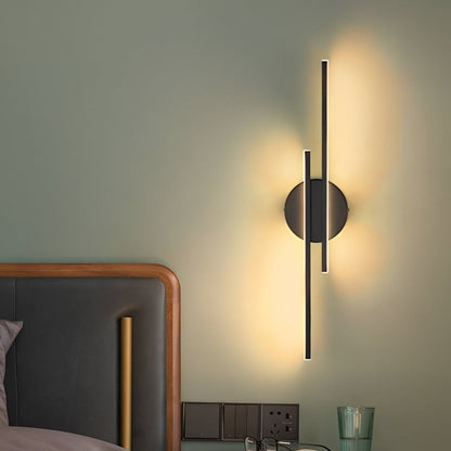 Contemporary Aluminium Round Backplate Wall Light 1-Light