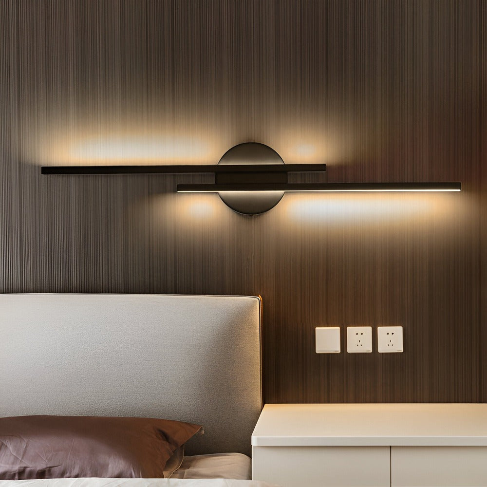 Contemporary Aluminium Round Backplate Wall Light 1-Light