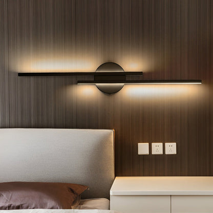 Contemporary Aluminium Round Backplate Wall Light 1-Light