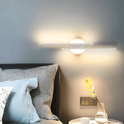 Contemporary Aluminium Round Backplate Wall Light 1-Light