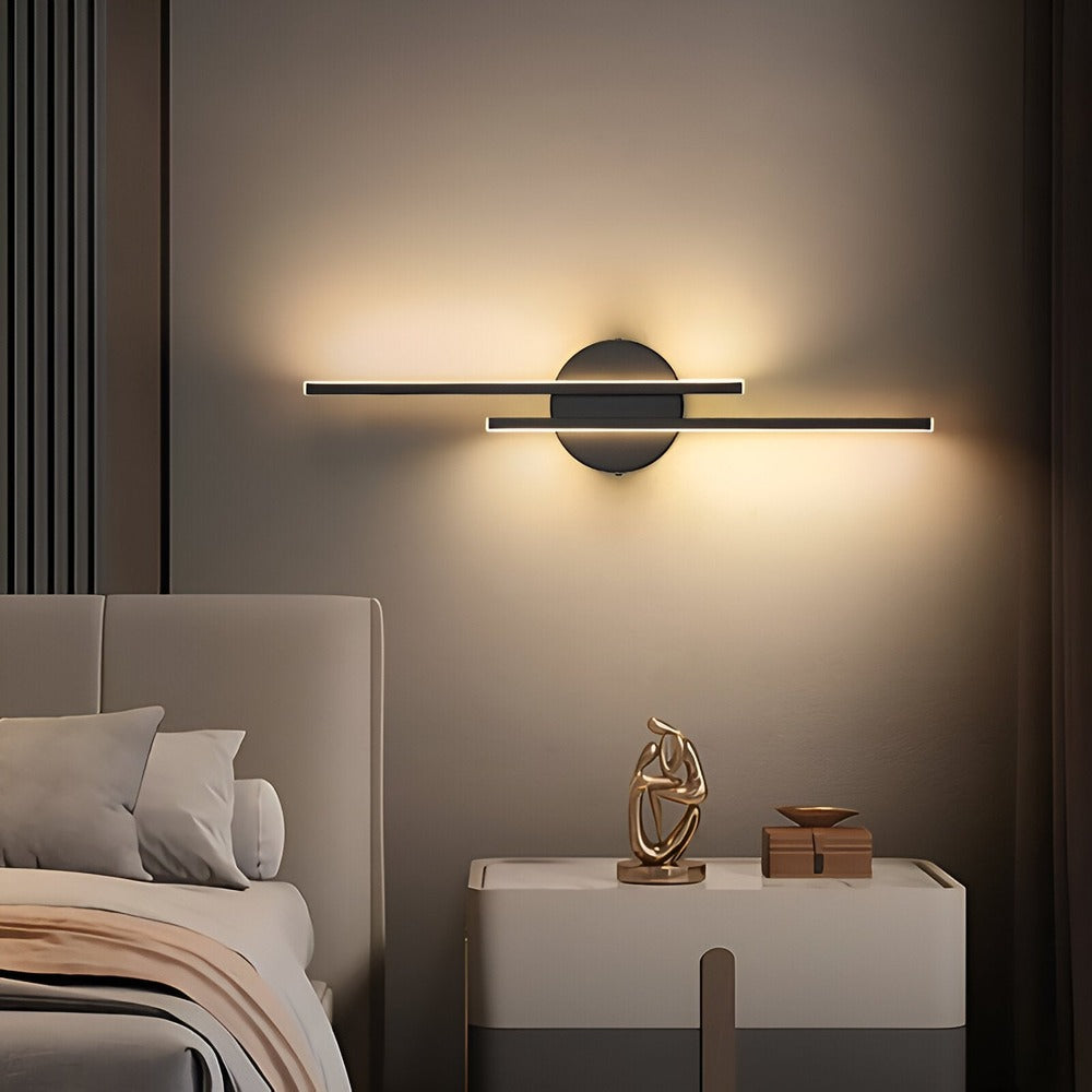 Contemporary Aluminium Round Backplate Wall Light 1-Light