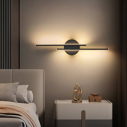 Contemporary Aluminium Round Backplate Wall Light 1-Light