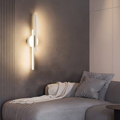 Contemporary Aluminium Round Backplate Wall Light 1-Light