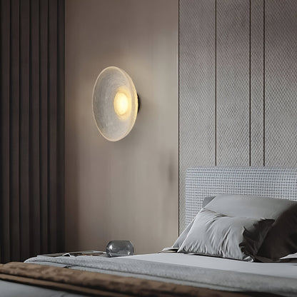 Contemporary Minimalist Resin Round Wall Sconce LED 1-Light