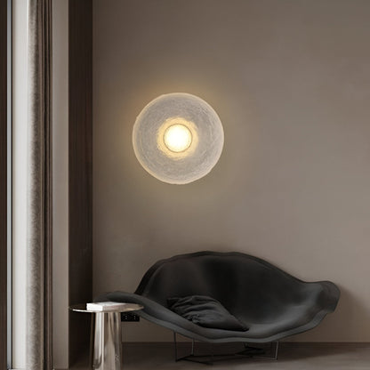 Contemporary Minimalist Resin Round Wall Sconce LED 1-Light