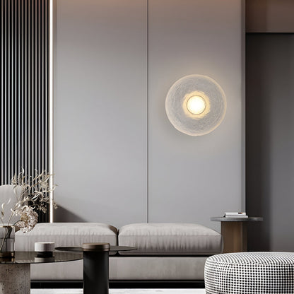 Contemporary Minimalist Resin Round Wall Sconce LED 1-Light