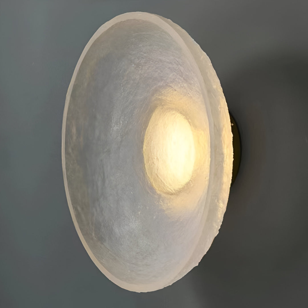 Contemporary Minimalist Resin Round Wall Sconce LED 1-Light