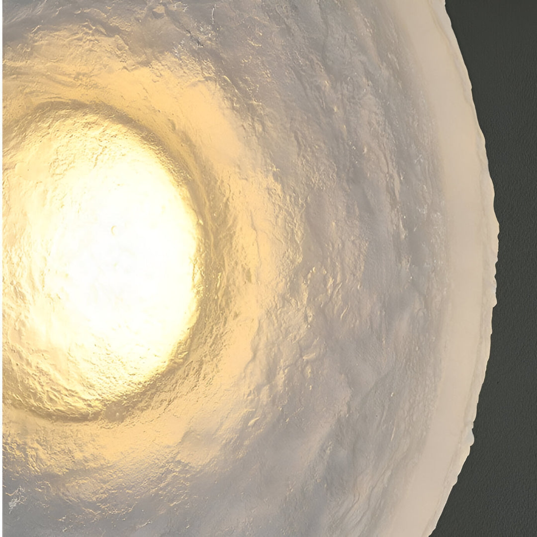 Contemporary Minimalist Resin Round Wall Sconce LED 1-Light