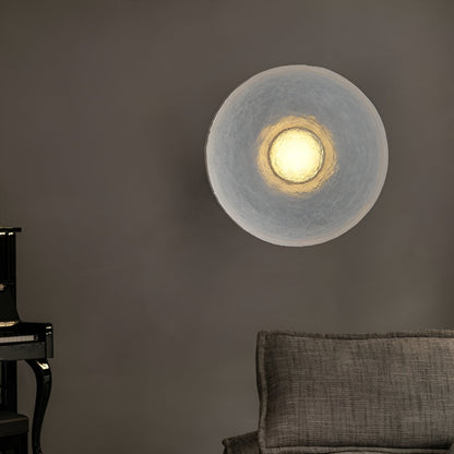 Contemporary Minimalist Resin Round Wall Sconce LED 1-Light
